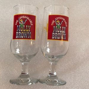 2 Unsinkable  Molly Brown  Stemmed Glasses